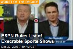 ESPN Rules List of Execrable Sports Shows