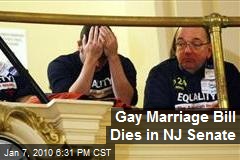 Gay Marriage Bill Dies in NJ Senate