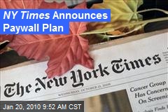 NY Times Announces Paywall Plan