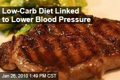 Low-Carb Diet Linked to Lower Blood Pressure