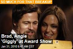 Brad, Angie 'Giggly' at Award Show