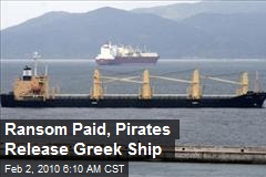 Ransom Paid, Pirates Release Greek Ship