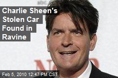 Charlie Sheen's Stolen Car Found in Ravine