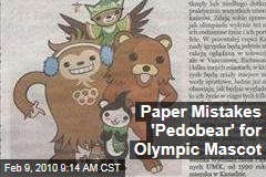 Paper Mistakes 'Pedobear' for Olympic Mascot