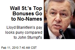 Wall St.'s Top Bonuses Go to No-Names