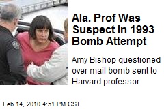 Ala. Prof Was Suspect in 1993 Bomb Attempt