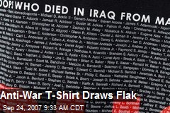 Anti-War T-Shirt Draws Flak