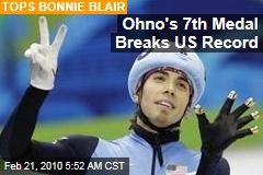 Ohno's 7th Medal Breaks US Record