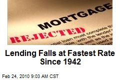 Lending Falls at Fastest Rate Since 1942