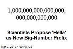 Scientists Propose 'Hella' as New Big-Number Prefix