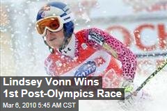 Lindsey Vonn Wins 1st Post-Olympics Race