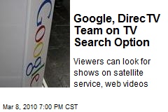 Google, DirecTV Team on TV Search Option