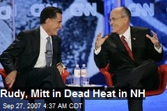 Rudy, Mitt in Dead Heat in NH