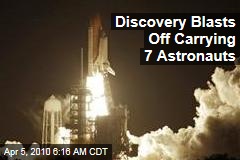 Discovery Blasts Off Carrying 7 Astronauts