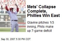 Mets' Collapse Complete, Phillies Win East