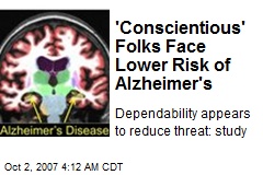 'Conscientious' Folks Face Lower Risk of Alzheimer's
