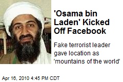 'Osama bin Laden' Kicked Off Facebook