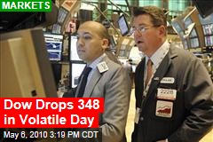 Dow Drops 348 in Volatile Day
