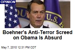 John Boehner's absurd charge about Obama's counterterrorism strategy. - By John Dickerson - Slate Magazine