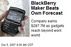 BlackBerry Maker Beats Own Forecast