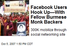 Facebook Users Hook Up&mdash;With Fellow Burmese Monk Backers