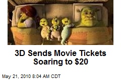 3D Sends Movie Tickets Soaring to $20