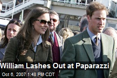 William Lashes Out at Paparazzi