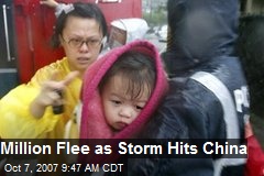 Million Flee as Storm Hits China