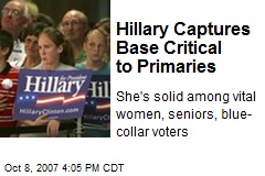 Hillary Captures Base Critical to Primaries