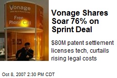 Vonage Shares Soar 76% on Sprint Deal