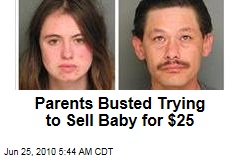 Parents Busted Trying to Sell Baby for $25