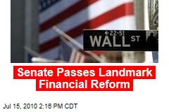 Senate Passes Landmark Financial Reform