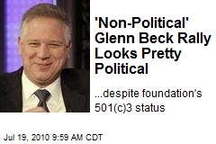 'Non-Political' Glenn Beck Rally Looks Pretty Political