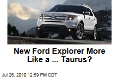 New Ford Explorer More Like a ... Taurus?