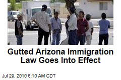 Gutted Arizona Immigration Law Goes Into Effect