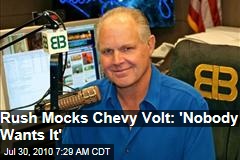 Rush Mocks Chevy Volt: "Nobody wants it"