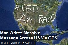 Man Writes Message Across US with GPS and Driving