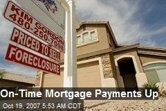 On-Time Mortgage Payments Up