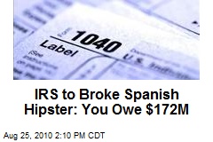 IRS to Broke Spanish Hipster: You Owe $172M