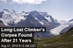 Long-Lost Climber's Corpse Found After 21 Years
